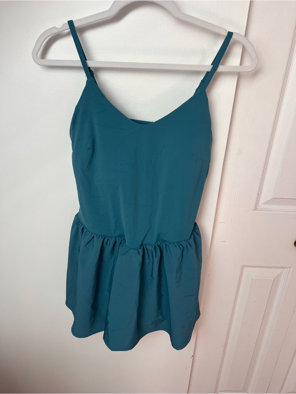 JoyLab Teal Peplum Camisole with Adjustable Straps